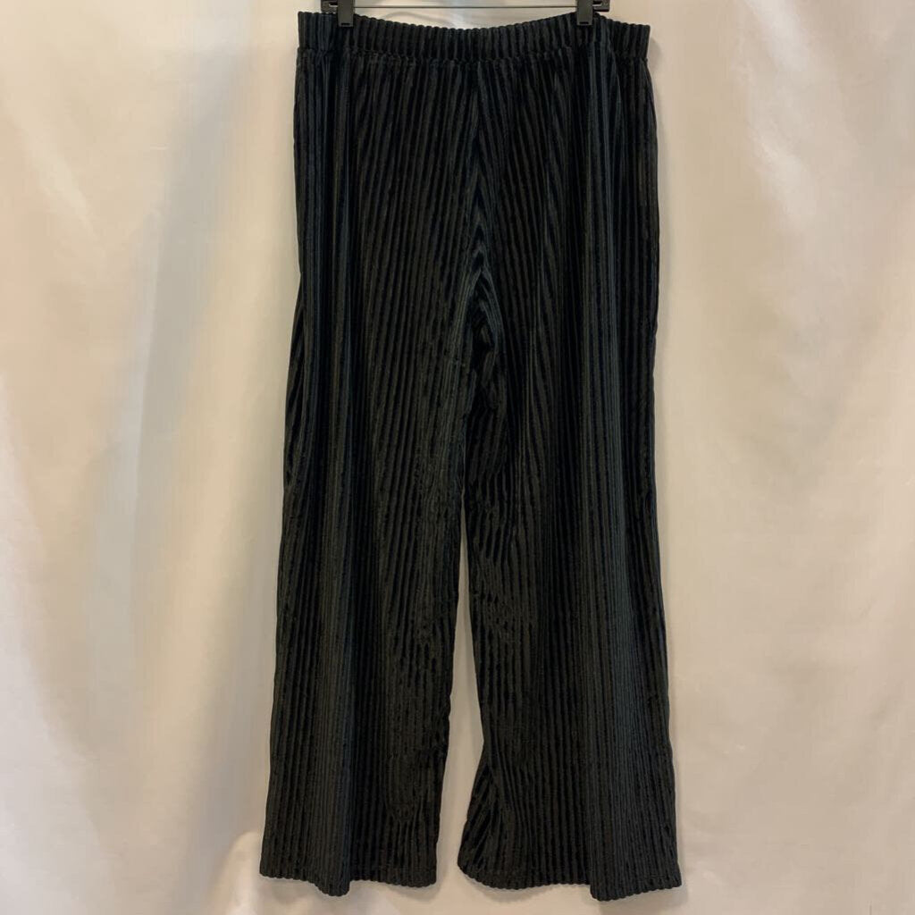 Pants: Velvet Striped Wide Leg