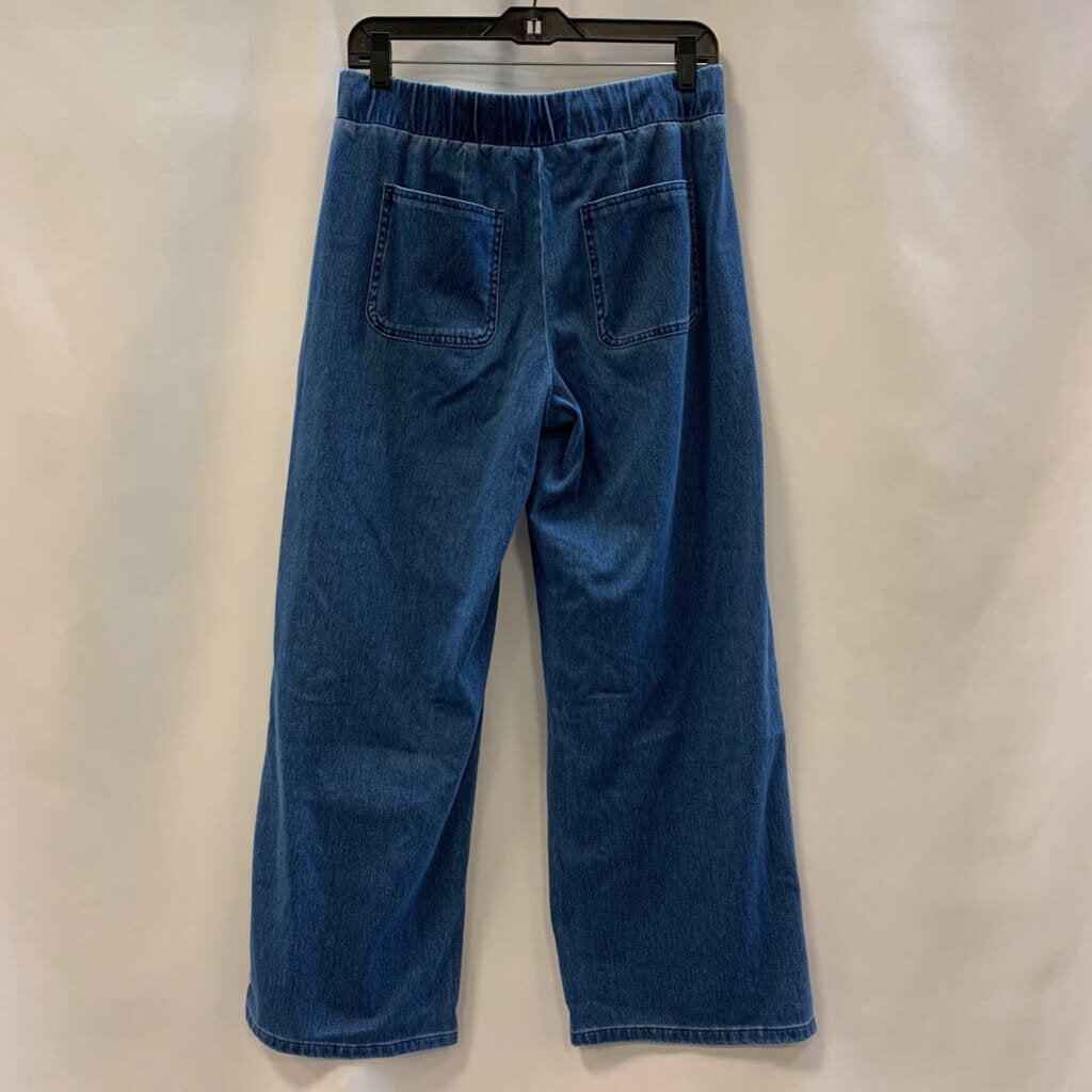 Pants: Knit Wide Leg Square Pocket