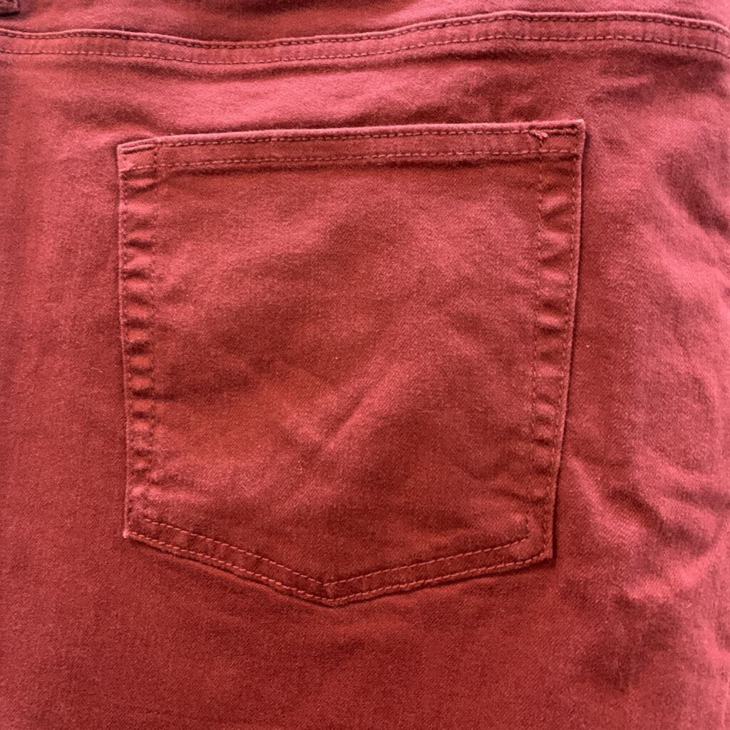 Pants: Twill Frayed Straight Leg