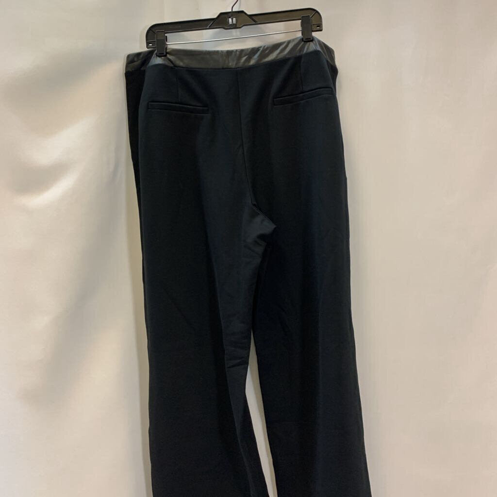 Pants: Petite Stretch Ponte Wide Pleather