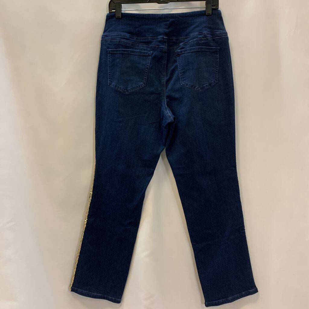 Pants: Denim Petite Sequin