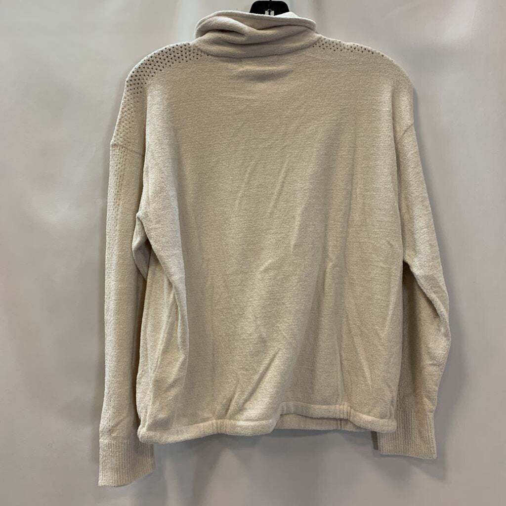 Sweater: Pullover Pointelle Half Zip Cozy