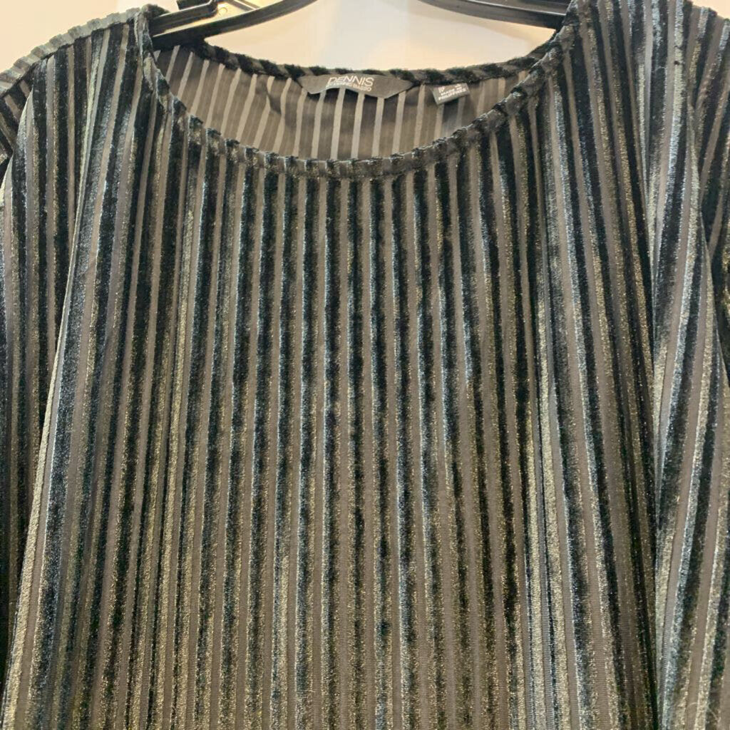 Shirt: Long Sleeve Velvet Tunic Stripes