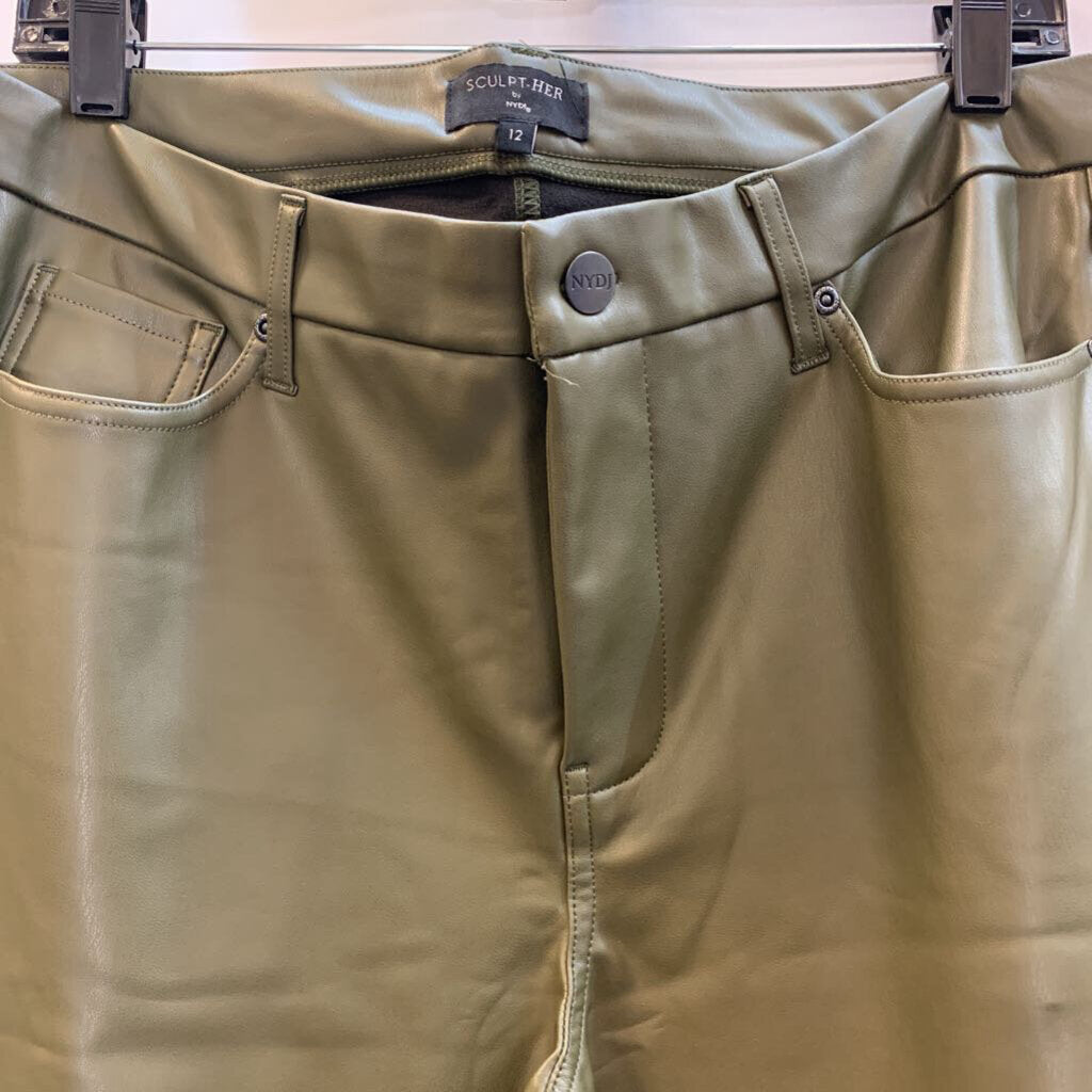 Pants: Straight Leg Faux Leather