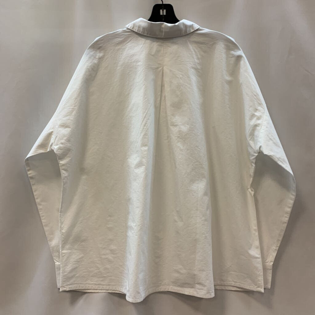 Shirt: Embellished Cotton Long Sleeve