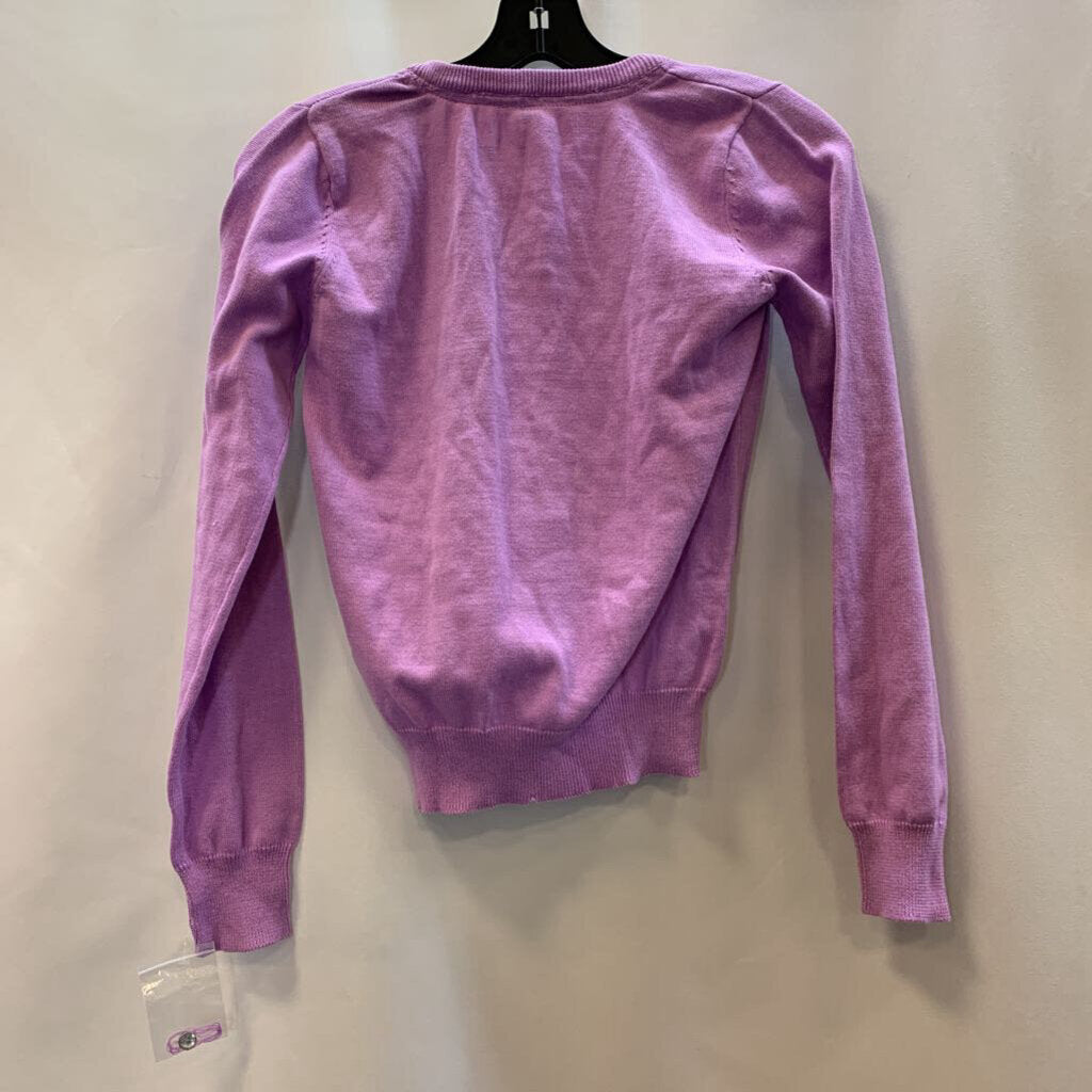 Cardigan: Ruffle Crystal Buttons