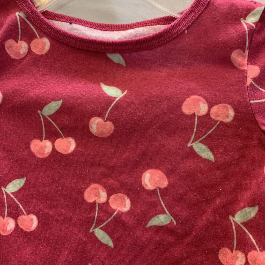 Shirt: Short Sleeve Cherry Ruffles