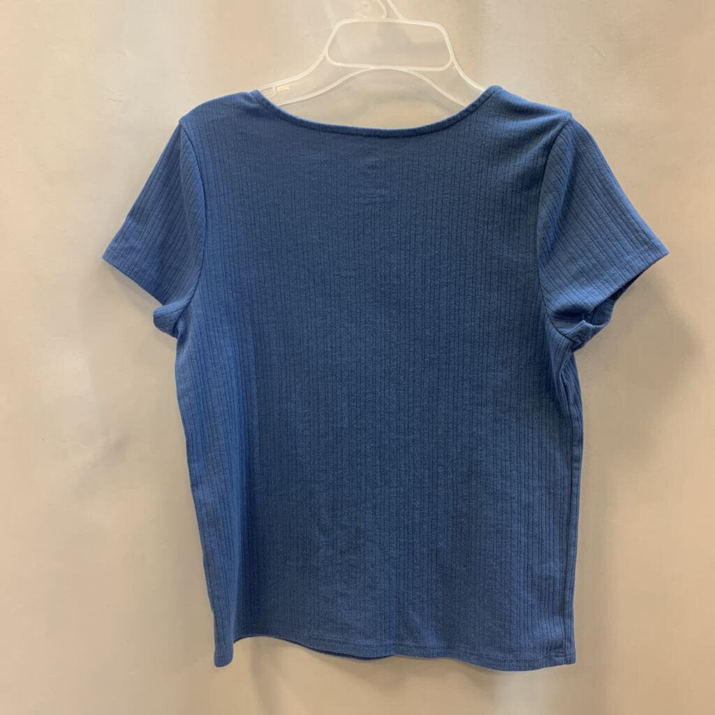 Shirt: Short Sleeve Square Neck Ribbed