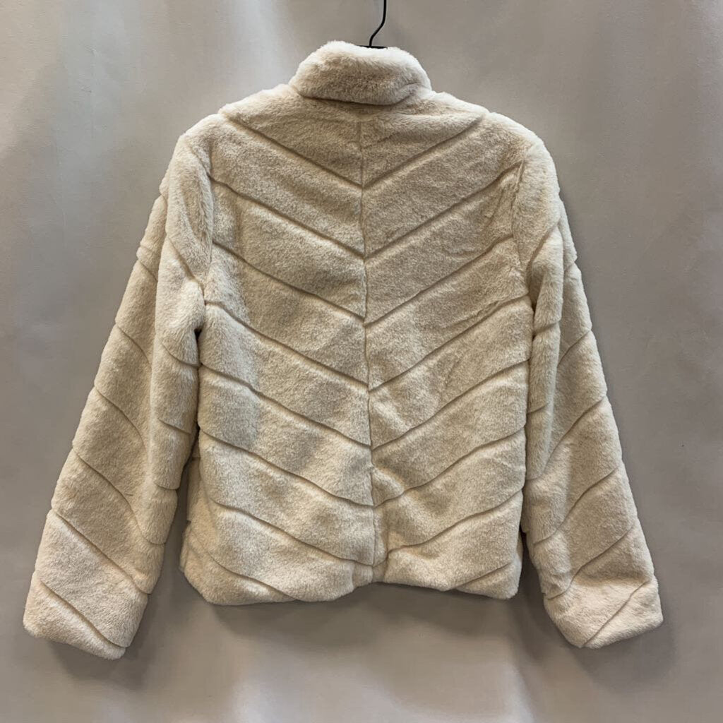 Jacket: Faux Fur Chevron Pattern