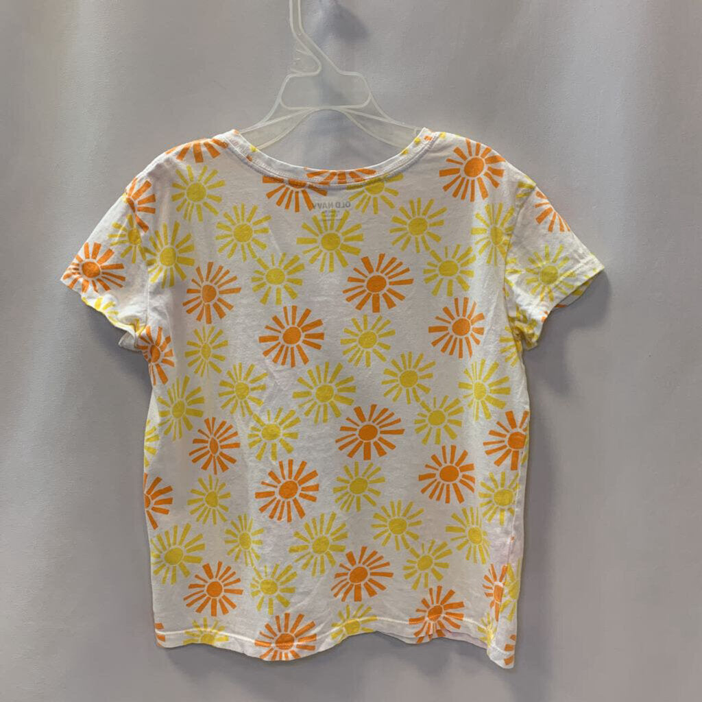 Shirt: Sun's Print Short Sleeve