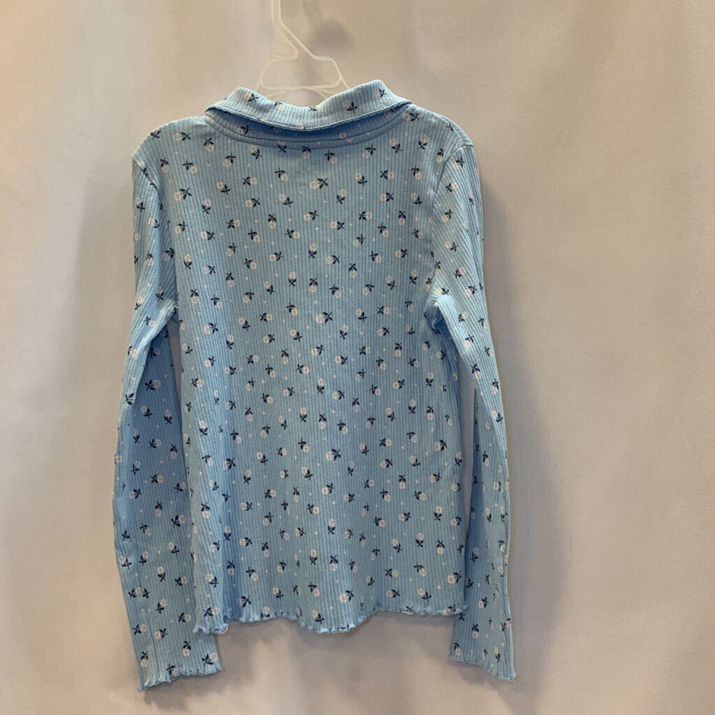 Shirt: Collared Flowers Long Sleeve