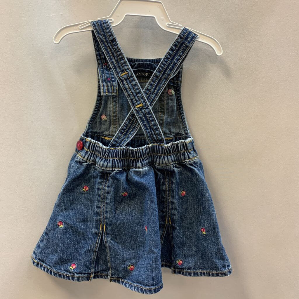 Dress: Denim Overalls Apples