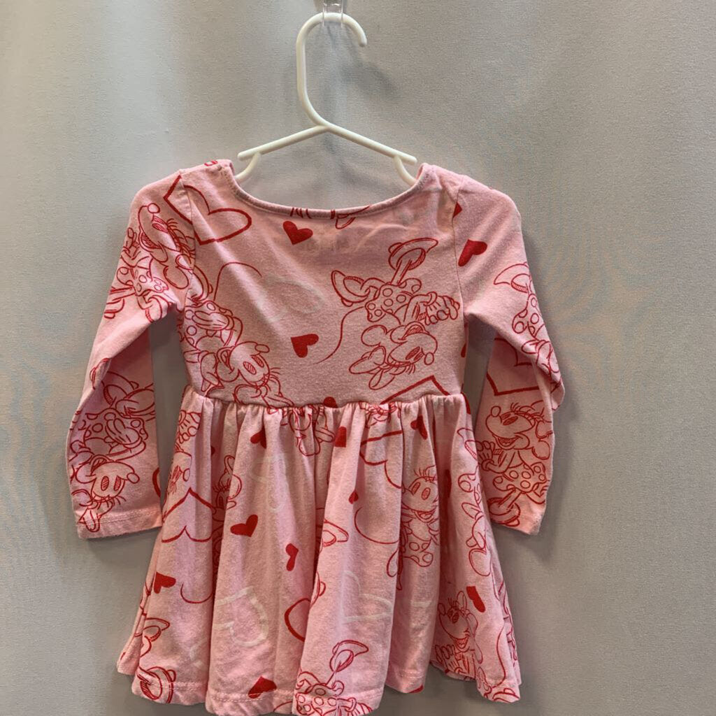 Long Sleeve Dress: Minnie Mouse Hearts