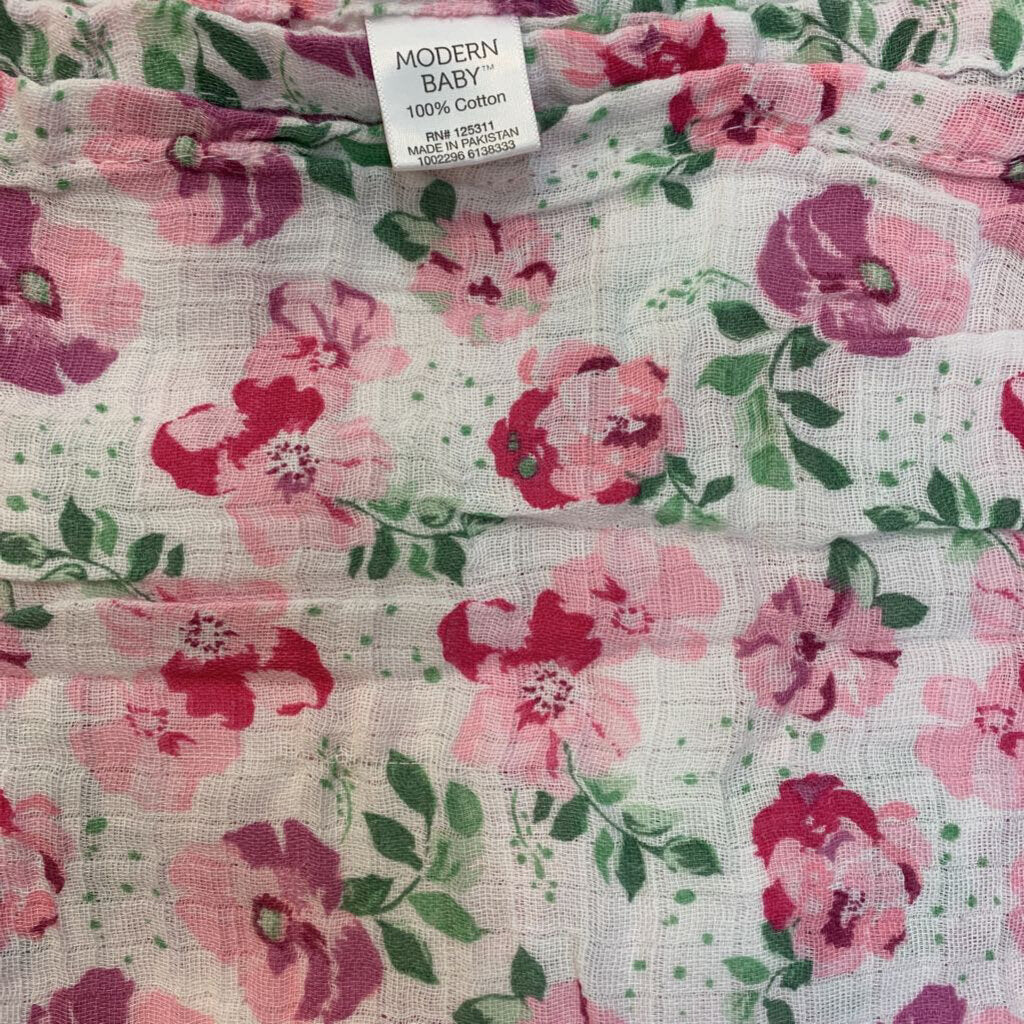 Peony Baby Blanket Lightweight