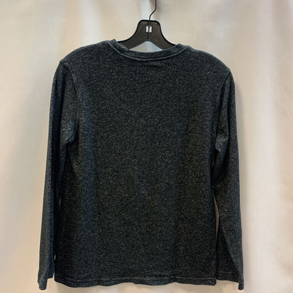 Shirt: Heathered Crew Pocket Long Sleeve