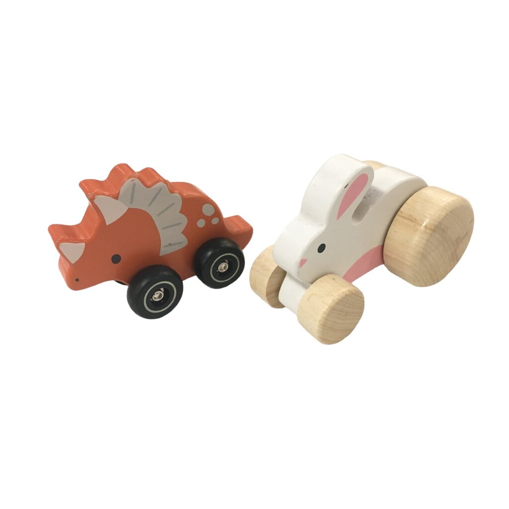 2pc Wood Rabbit & Dino, Toys, Size: -