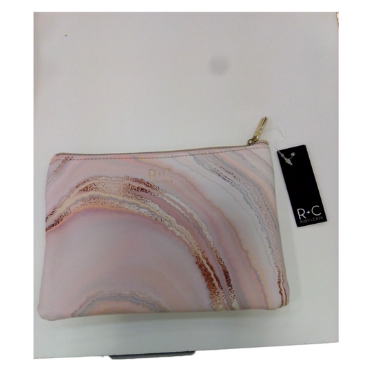 Makeup Bag:Pink/gold