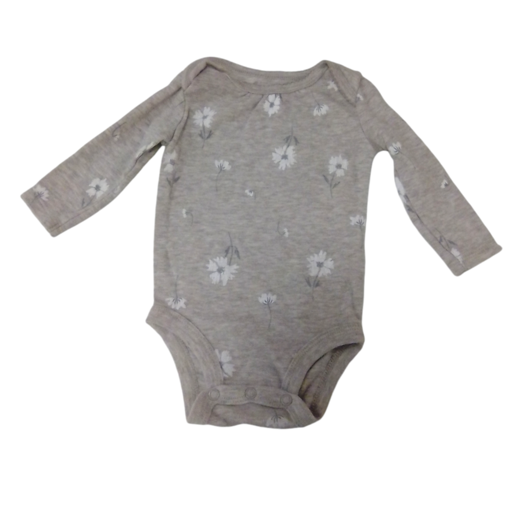 Long Sleeve Onesie: Grey