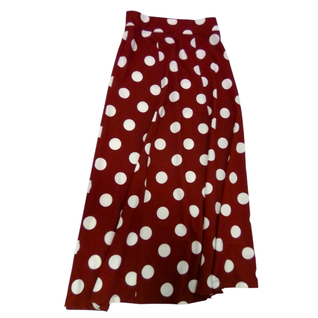 Skirt: Orange/pokadots