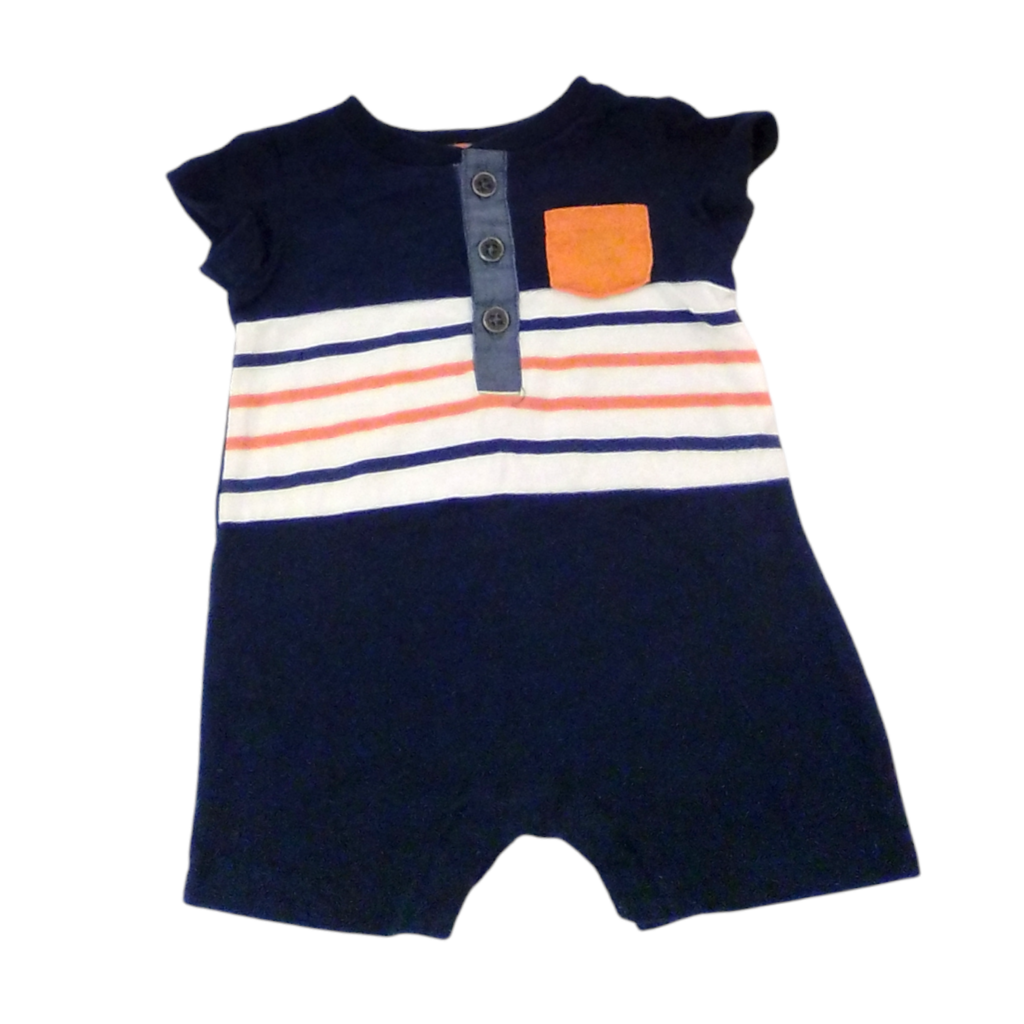 Romper:Blue/Orange/White