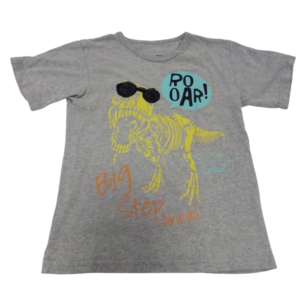 Shirt: Dinosaur/ Grey
