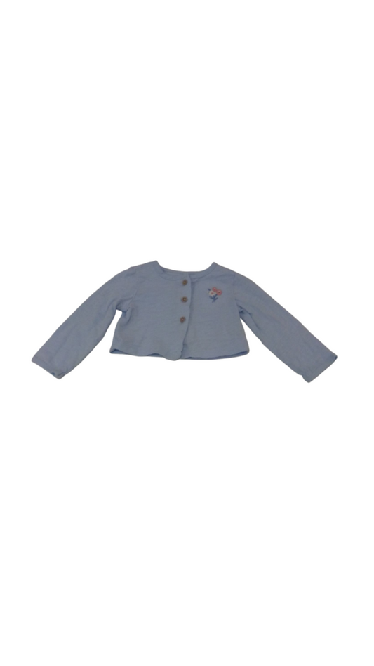 Cardigan: Blue/Flowers