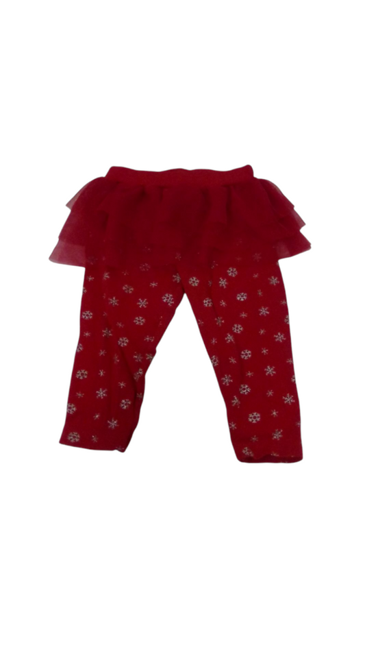 Pants: Red/snowflakes