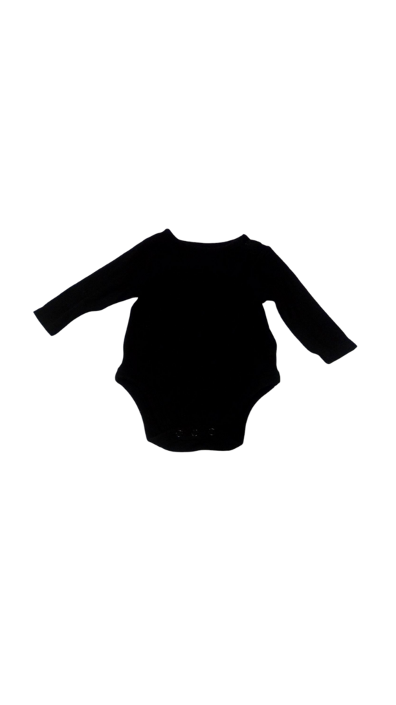 Long Sleeve Onesie: Black