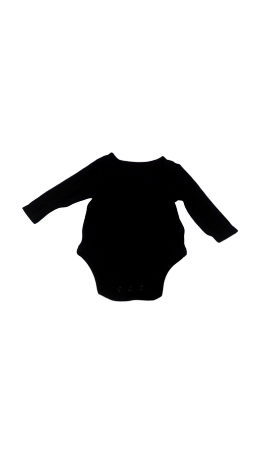 Long Sleeve Onesie: Black
