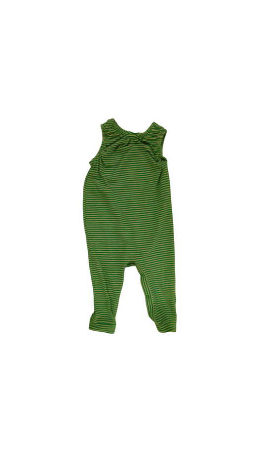 Romper: Green Stripes NWT