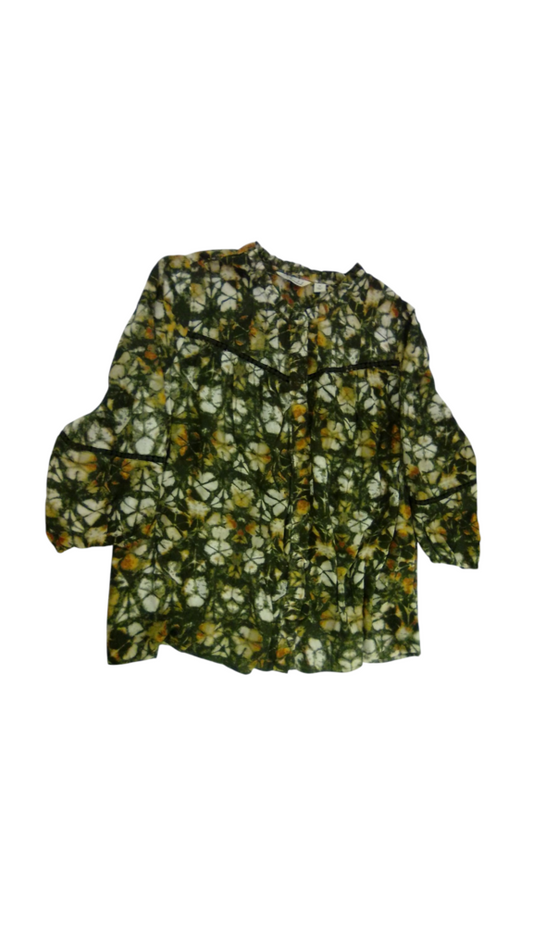 Green/Orange Button Up