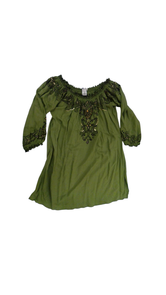 Dress: Green Beaded