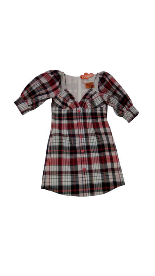 Dress: Plaid 3/4 Sleeve