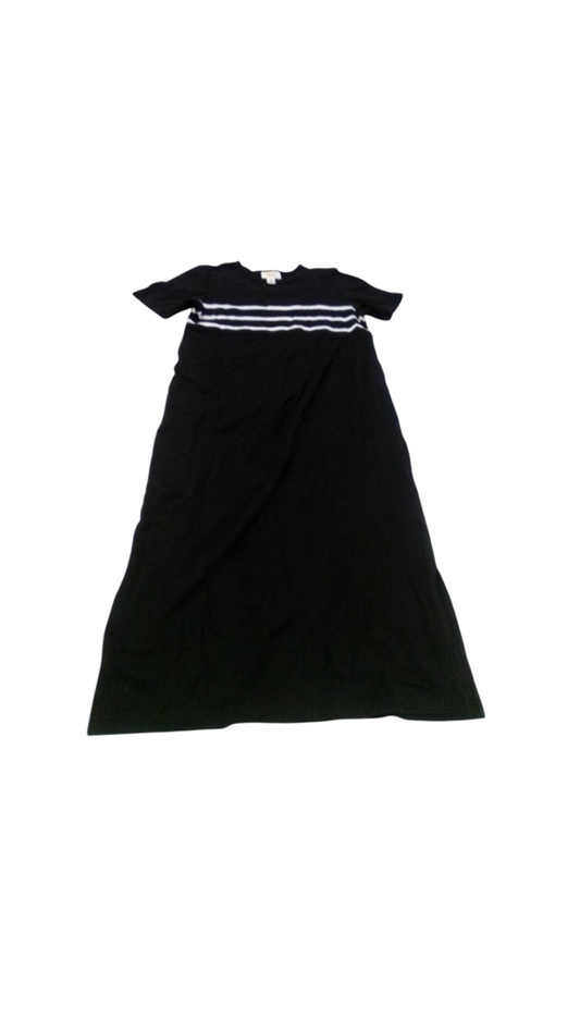 Dress:Black W/ White Stri