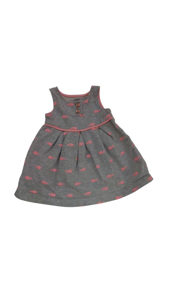 Dress: Gray W Pink Whale
