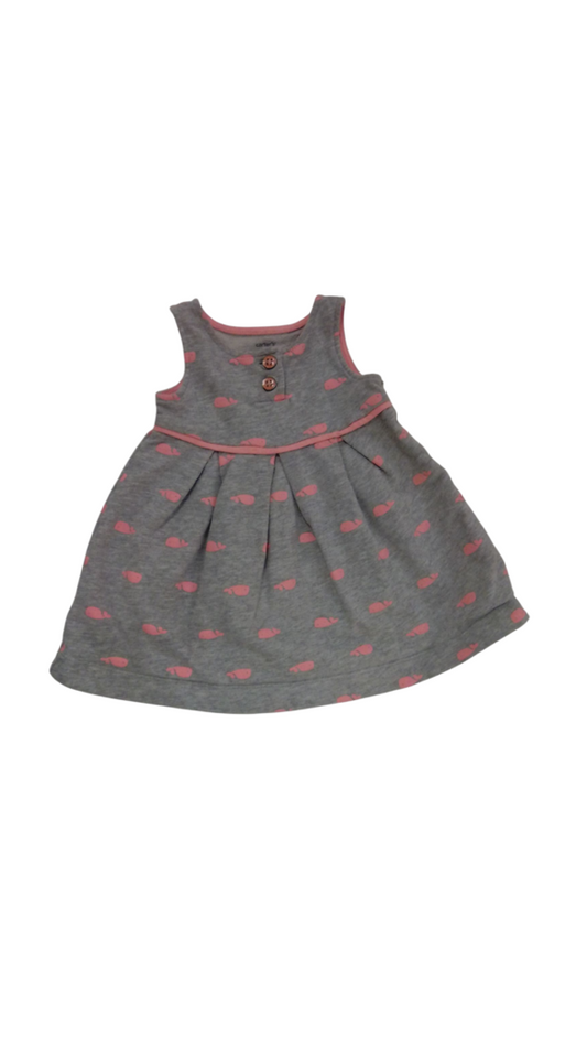 Dress: Gray W Pink Whale