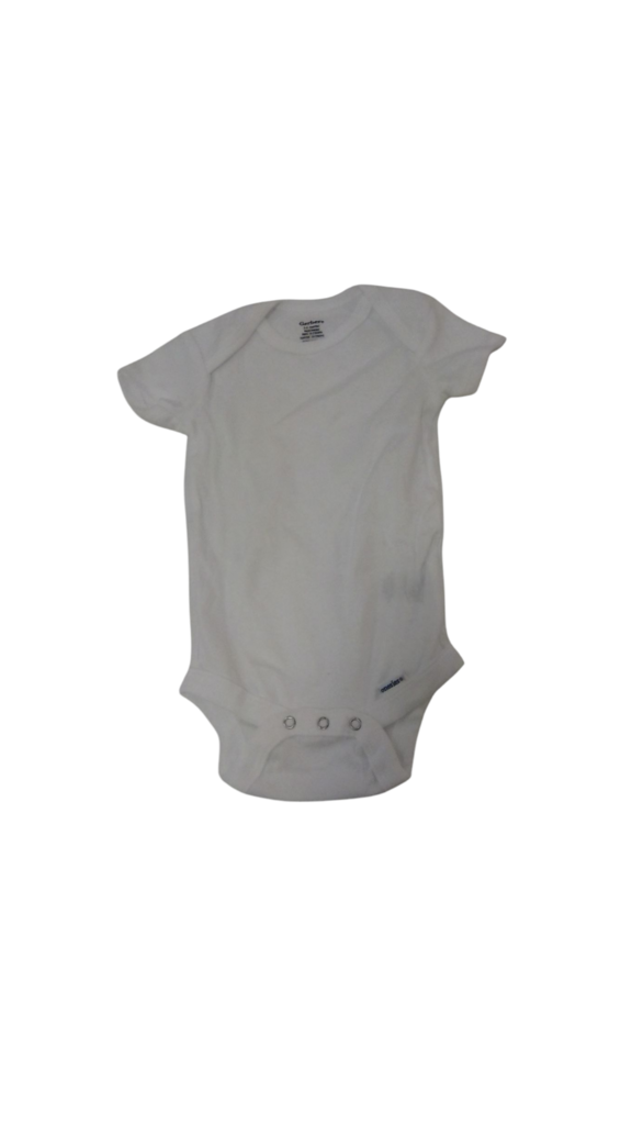 Onesie: White, Boy, Size: 3/6m