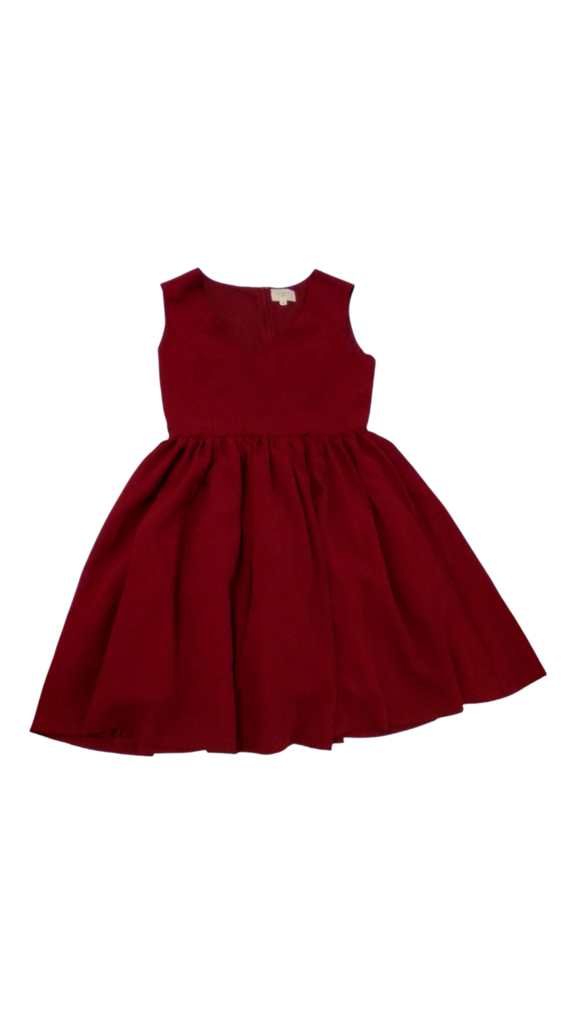 Dress: Red V-Neck