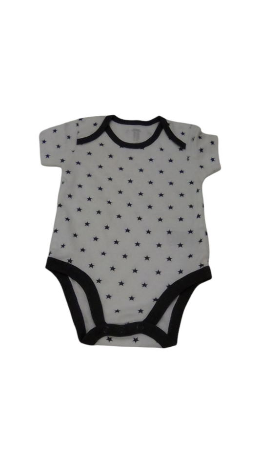 Onesie: White/Gray Stars