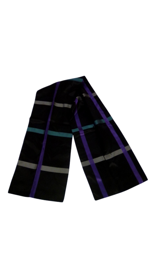 Scarf: Black/Purple/Teal