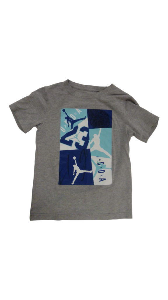 Shirt: Gray W Blue Design