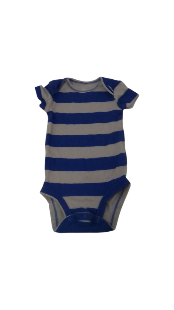 Onesie: Blue/Gray Stripe