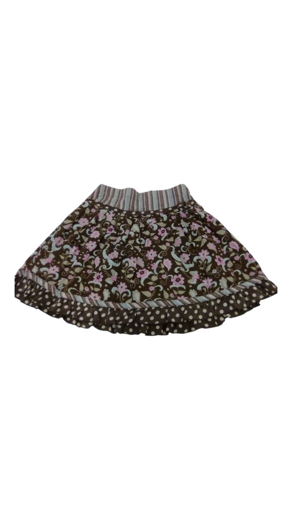 Skirt: Flowers/Brown