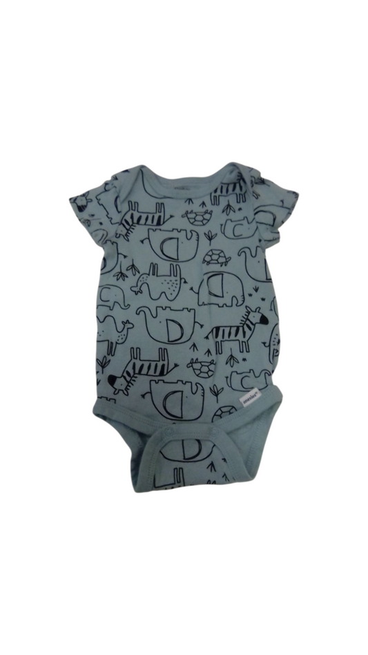 Onesie: Blue/Animals