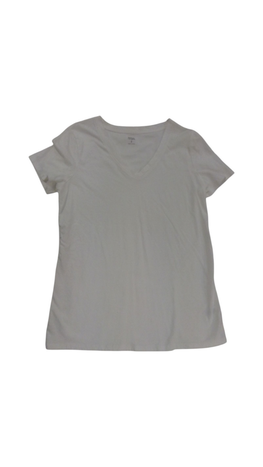 Shirt: White V Neck