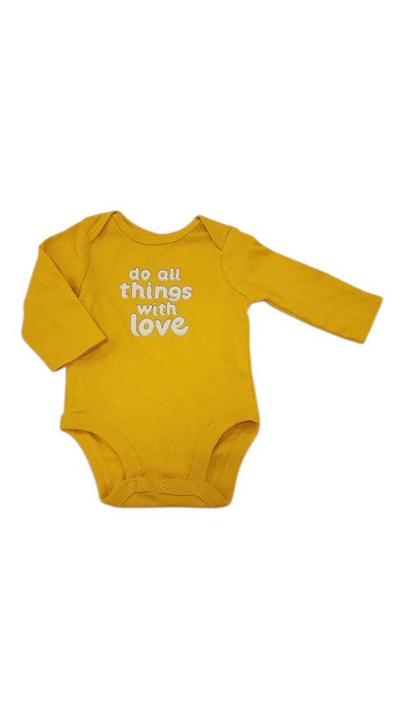 Long Sleeve Onesie:Yellow
