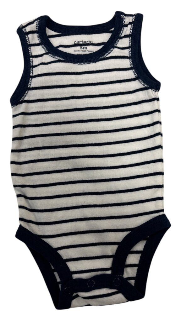 Tank Onesie: White/stripe