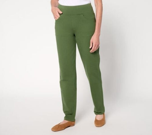 Pant: Short Flat Waistband Straight Leg