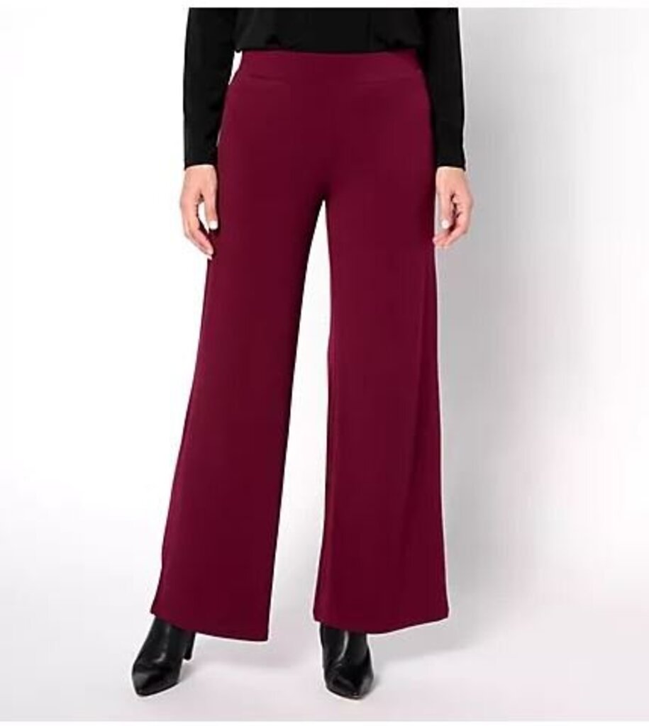 Pants: Knit Wide-Leg