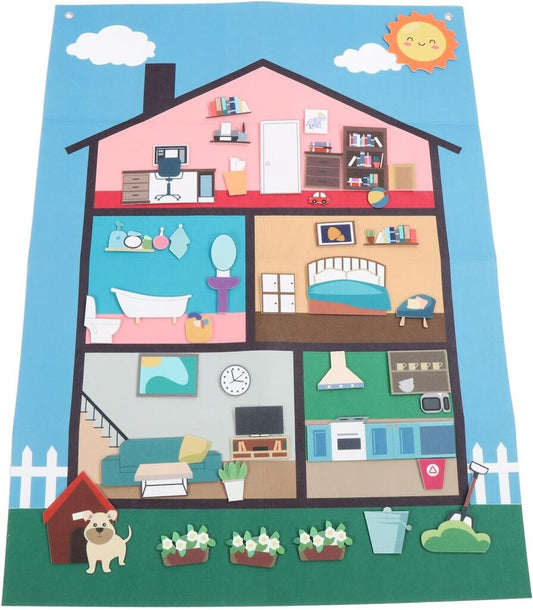 Felt House Poster with Velcro Attachments